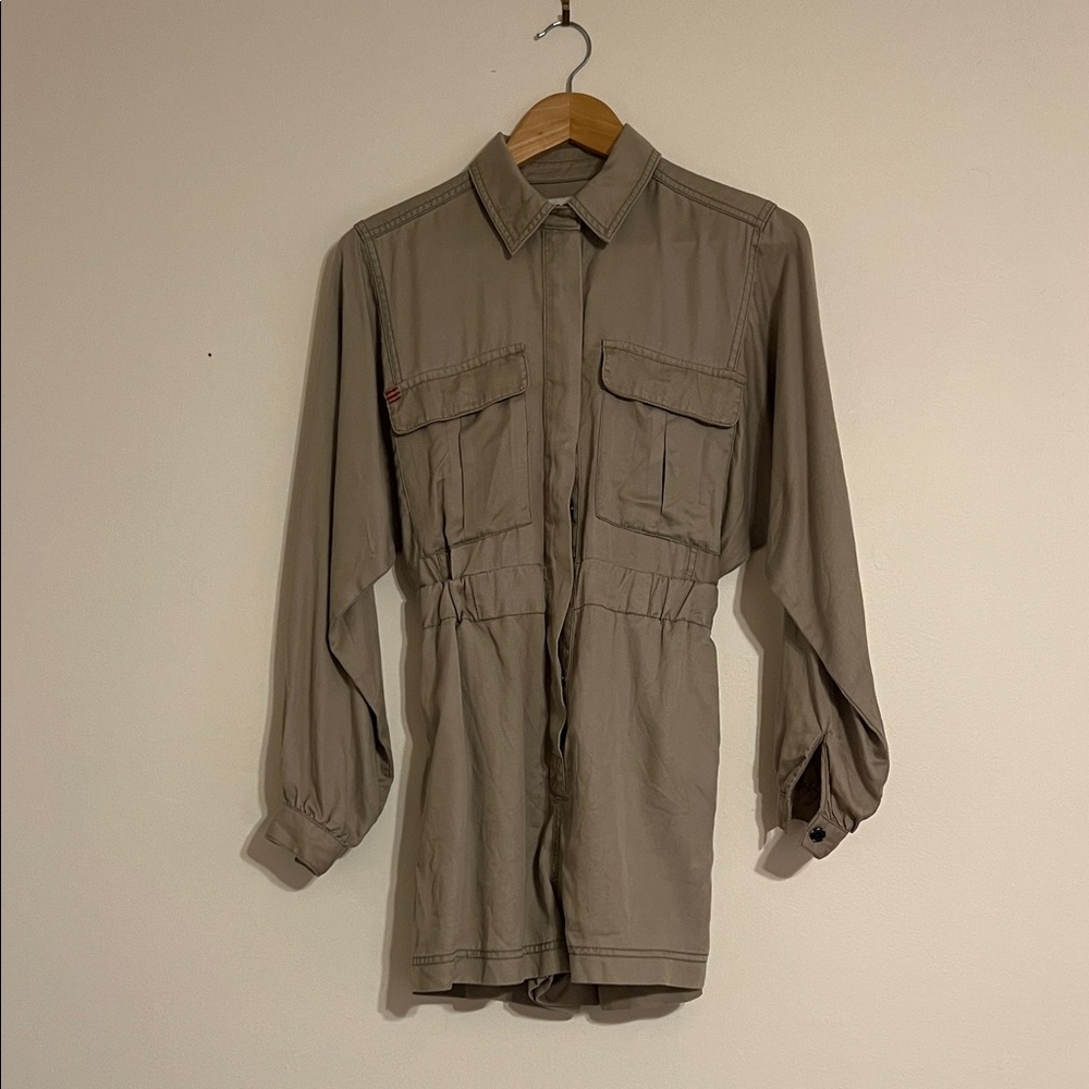 Olive Green Long Sleeve Romper
